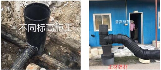 主管道標(biāo)高差不同 主管道標(biāo)高差不同