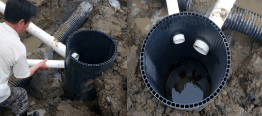 出戶管用橡膠馬鞍接入井內(nèi)圖 出戶管用橡膠馬鞍接入井內(nèi)圖